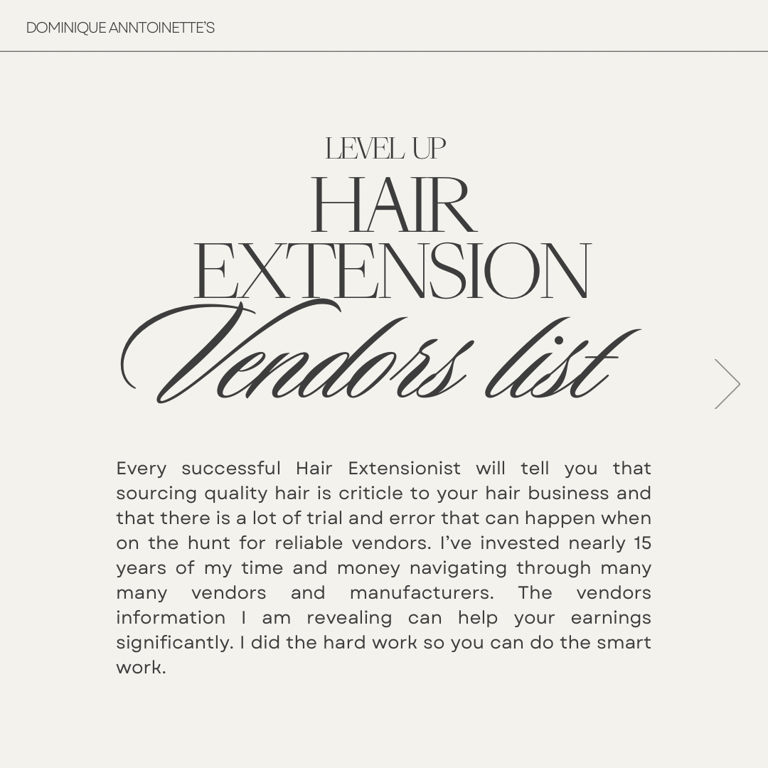 Hair Extensions Vendors List